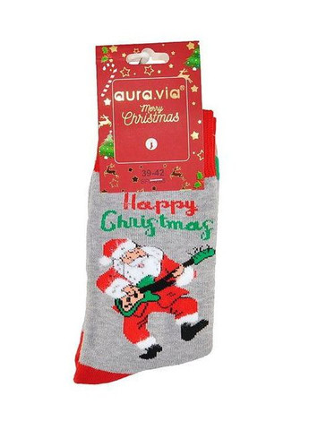Сірі шкарпеткти чоловічі різдвяні та новорічні теплі 39-42 auravia (арт9295) новорічні (368999658)