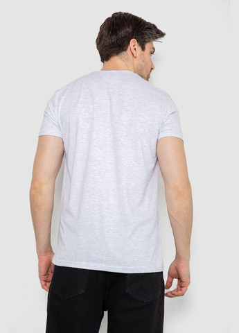 Светло-серая футболка мужская однотонная базовая серо-оливковая размер 4xl (sku_244r2410) с коротким рукавом No Brand