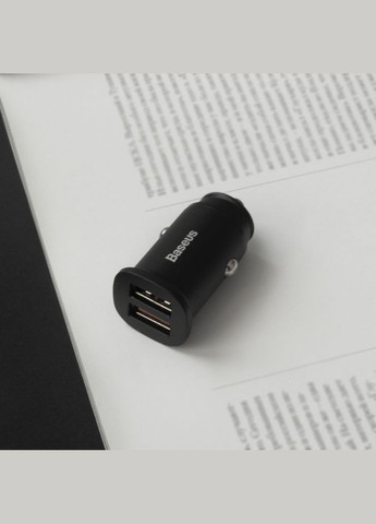 Автомобильное зарядное устройство для Square Metal QC 3.0 30 W 2 USB Black Baseus (324234875)