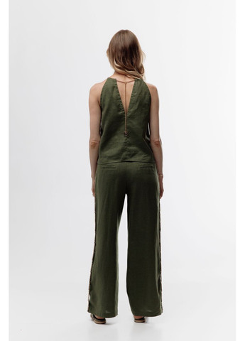 Лляний топ вільного крою - Зелений, XS Juli Briz (361253384)