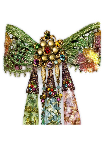 Брошь "Цветочная симфония" с кристаллами Swarovski и изысканными подвесками Michal Negrin (347018252)