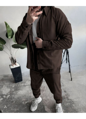 Темно-коричневый зимний мужской костюм Garna