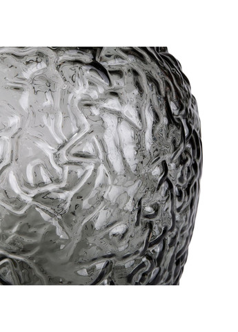 Ваза для квітів зі скла, декоративна кругла, 30 см, сіра HP-1731 Yiwu (370800799)