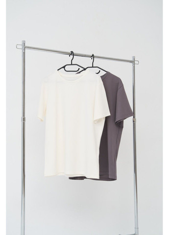 Комбінована набір футболок чоловічих cotton basic 2 шт (молочна, сіра) Handy Wear
