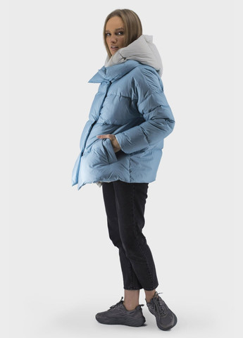 Блакитний зимній Пуховик No Brand