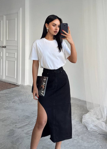 Джинсова спідниця міді з вирізом Україна (334629127)