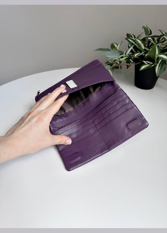 Жіночий шкіряний гаманець купюрниця на магнітах Classic (314900658)