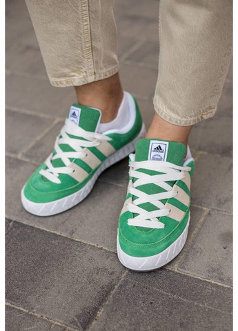 КРОСІВКИ ЖІНОЧІ ADIDAS ADIMATIC GREEN WHITE V2 АДІДАС АДІМАТІК No Brand сірі демісезони (368857683)