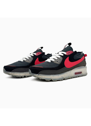 Черные демисезонные кроссовки мужские nike air max terrascape 90 black red | найк аир макс терраскейп 90 черные красные No Brand