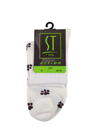 Молочні шкарпетки жіночі середні демісезонні тм ST LINE малюнки (323164062)