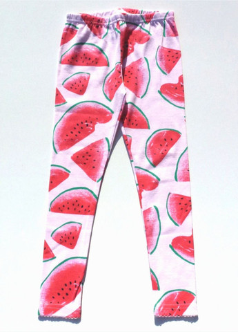 Розовая всесезон пижама (лонгслив+штанишки) для девочки, с арбузами, 98 см Carter's