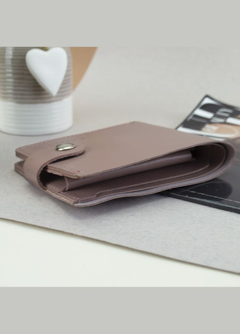 Кошелек женский маленький кожаный HC0042 нюдовый на кнопке HandyCover (326770571)