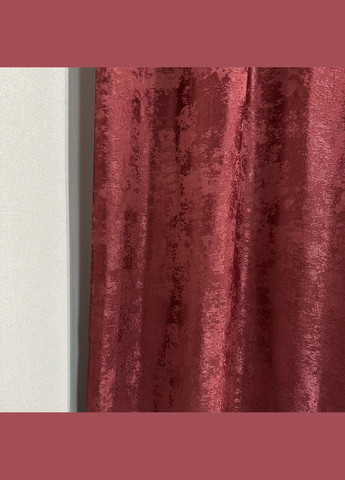 Жаккардовые шторы с мраморным узором 2шт 1.5×2.7 м, тесьма 6 см, среднее затемнение, бордовый цвет. No Brand (331619146)