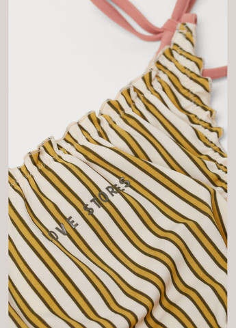 Бежевые купальные трусики-плавки,бежевый в желтую полоску, collaboration H&M