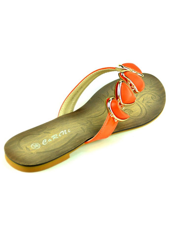 Оранжевые летние шлепанцы Carini