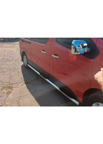Бічні труби (2 шт., нерж.) 60 мм, коротка база для Fiat Talento 2016- рр CAN Vivaro (389057270)