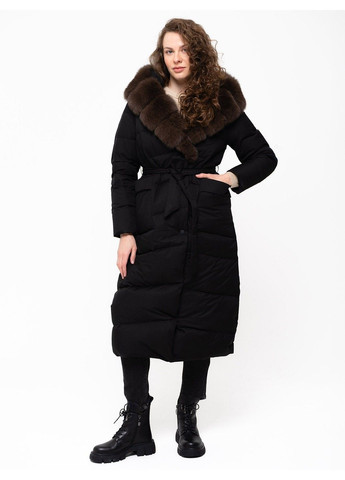 Черная зимняя пальто 21 - 18128 Vivilona