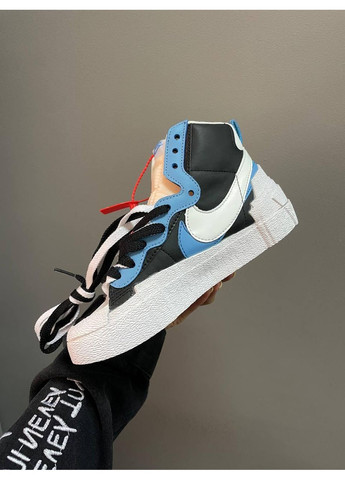 КРОСІВКИ ЖІНОЧІ NIKE BLAZER X SACAI BLACK LEGEND BLUE НАЙК БЛЕЙЗЕР No Brand чорні демісезони (369387661)