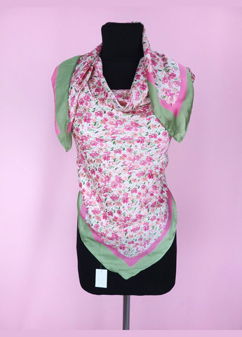 Шаль платок женский весна-лето-осень в цветочный принт 106х106 см No Brand (285720263)