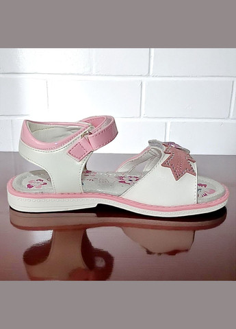 Белые повседневные, праздничные открытые босоножки на липучках сандалии для девочки том м Tom.M на липучке