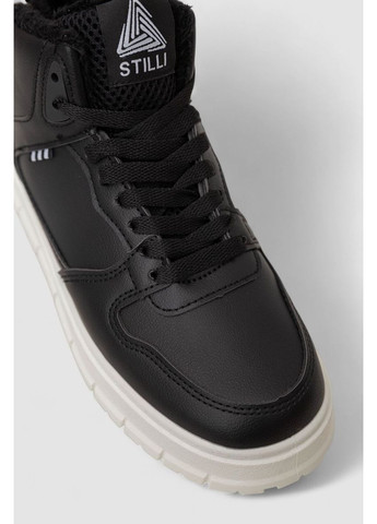 Кроссовки женские на меху Ager 248RMB09 чёрно-белые демисезоны (366690276)