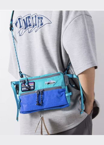 Водонепроникна сумка Унісекс, зі зйомним патчем, синя. No Brand Мессенджер (322768059)