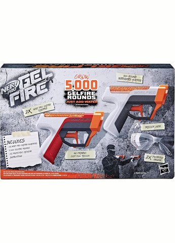 Набір Нерф Гелфаєр про дуо з 2 бластерами Pro Gelfire Dual Wield Pack, 5000 кульок Nerf (338426018)