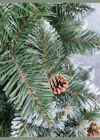 Елка "Лидия" белые кончики и шишки 1.80 м No Brand (311600898)