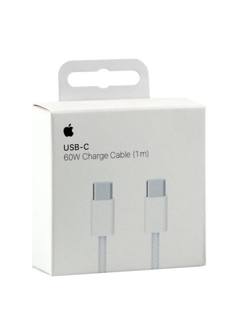 USB Apple Type-C to Type-C New Design Nylon 60 W 1:1 Білий No Brand (389471920)
