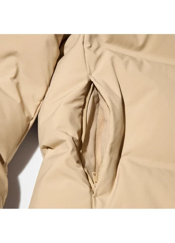 Бежевий Пуховик Uniqlo