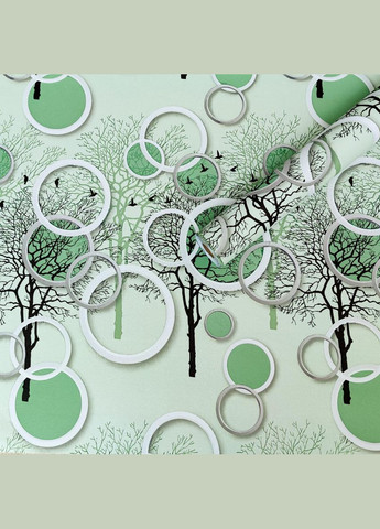 Пленка самоклеящаяся на бумажной основе черные и зеленые деревья 45см*10M SW-00002440 Sticker Wall (329893815)
