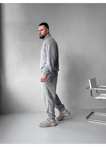 Зимовий чоловічий костюм Ran фліс полар світло-сірий No Brand (365686030)