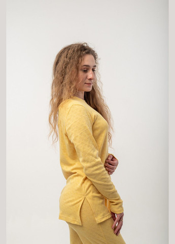 Жовтий демісезонний жіночий прогулянковий костюм: кофта з брюками V.O.G.