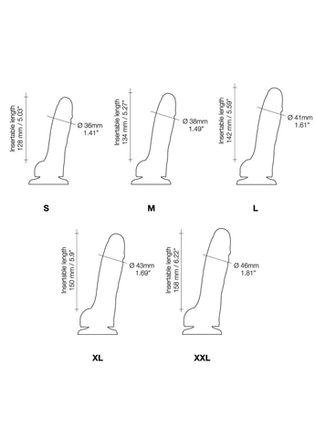 Фаллоимитатор SLIDING SKIN REALISTIC DILDO BLACK - S Strap-On-Me (382546812)