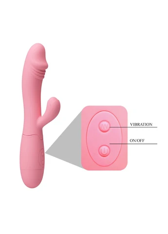 Вибратор-кролик с двойной стимуляцией, 30 режимов, USB No Brand (403257367)