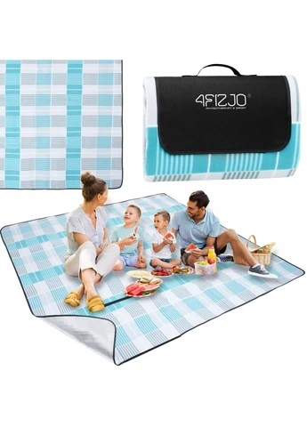 Пляжный коврик для пикника 200x200 см P-5907739317209 Blue/Grey 4FIZJO (349818177)