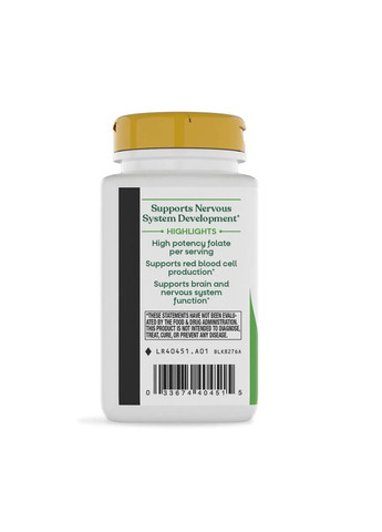 Фолієва кислота Folate Nature’s Way, 800 мкг, 100 капсул Nature's Way (361116597)