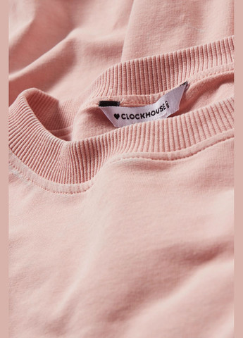Розовый свитшот из хлопка C&A однотонный (326970607)