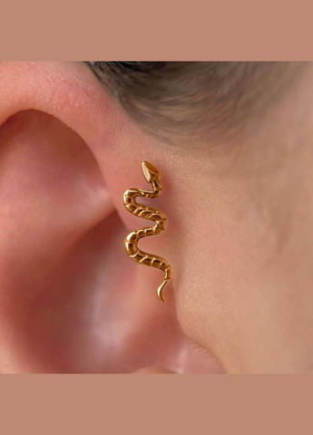 Золота сережка для хеліксу Змія (з40075шт) IRIJ (331017289)