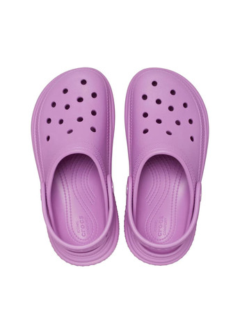 Фиолетовые женские кроксы stomp clog bubble Crocs
