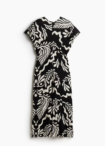Черное кэжуал платье H&M с рисунком