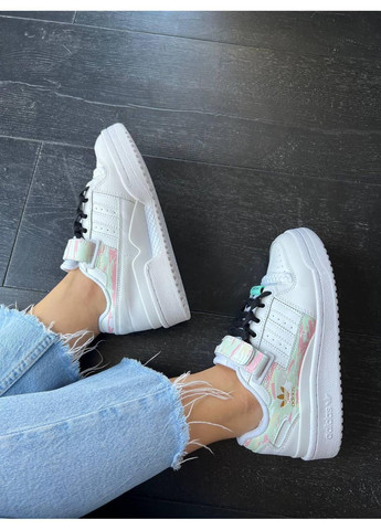 КРОССОВКИ ЖЕНСКИЕ ADIDAS FORUM LOW CLOUD WHITE PREMIUM АДИДАС ФОРУМ No Brand белые демисезоны (368887803)