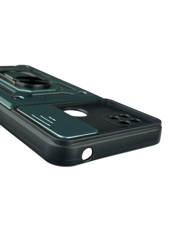 Чохол для Redmi 9C броньований з кільцем-тримачем підставкою зі шторкою на сяомі редмі 9с зелений rg1 Xiaomi (366387682)