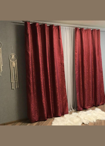 Однотонные мраморные шторы жаккард 2шт 2x150x270 см (П1Е1011012-5) No Brand (308754618)