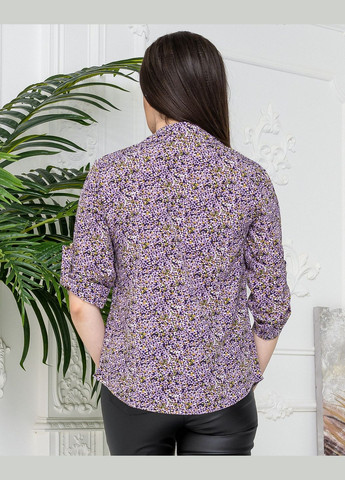 Светло-фиолетовая стильна блуза з блискавкою на грудях No Brand