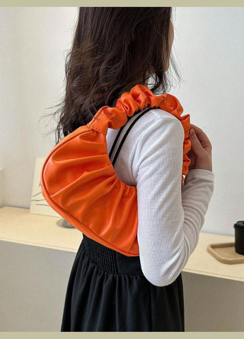 Жіноча сумка 6072 багет помаранчева No Brand (303323045)