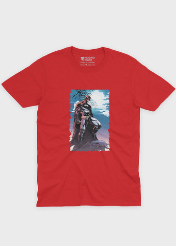 Красная демисезонная футболка для девочки с принтом супергероя - бэтмен (ts001-1-sre-006-003-002-g) Modno