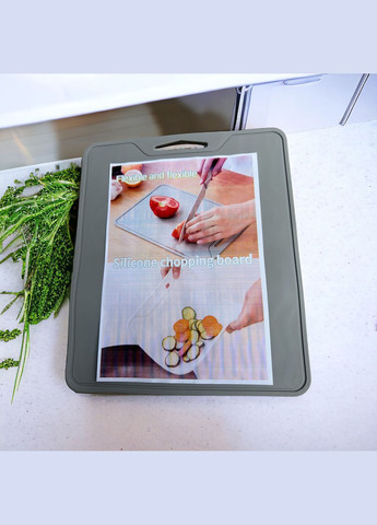 Дошка кухонна силіконова обробна 30х35 см Рожевий Kitchen Master (297829830)