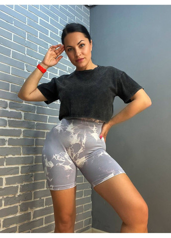 Розовые лосины женские a-n 813 короткие шорты велосипедки вареные мраморные пуш-ап No Brand