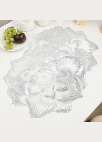 Серветка сервірувальна 18449 38 см срібляста No Brand (364495437)